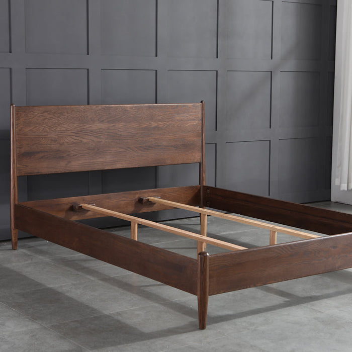 BETHANY HYATT Bed Japanese Nordic Style American Hardwood Oak ( 2 Size 2 Colour )