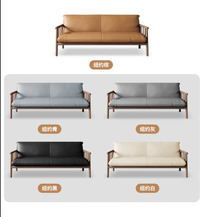 MILA Sofa Solid Wood Nordic Japanese Style Eco Friendly Vegan Leather