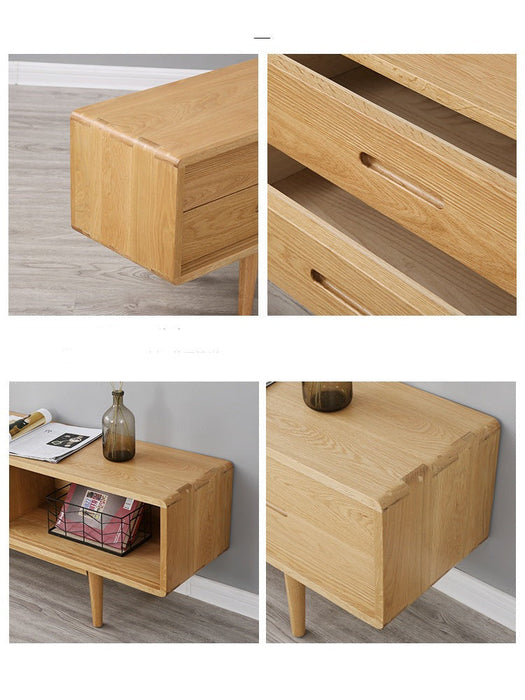 JANE RITZ TV Console Japanese Nordic Design Hard Wood Cabinet