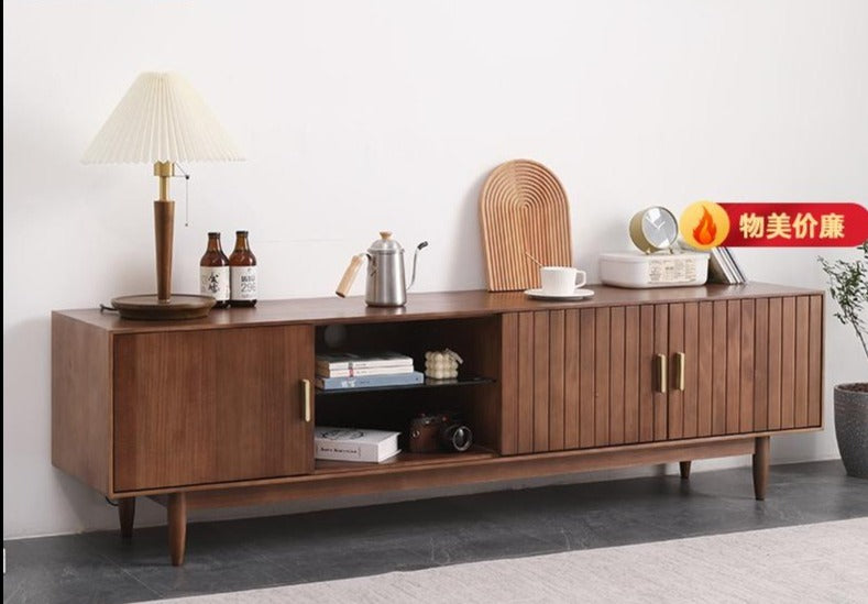 Silas TV Console Nordic Design Solid Wood Cabinet
