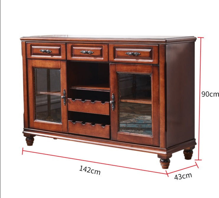 OLIVIA American Style Solid Wood Buffet Sideboard Cabinet