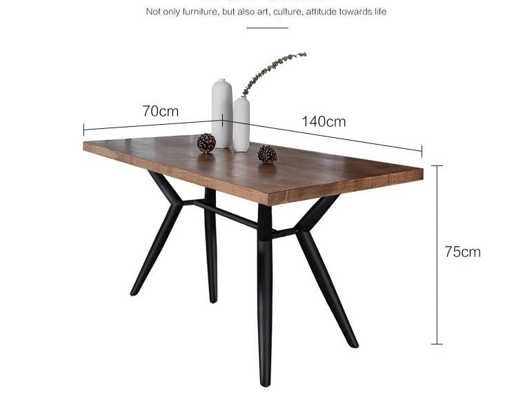 PARKER American Solid Wood Dining Table Nordic Minimalist Live Edge / Bench / Chair