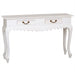 Paris Homes Queen Annie Nova French Console Table Solid Wood Timber 2 Drawer Sofa Table - White CFS168ST-002-CV-WH_1