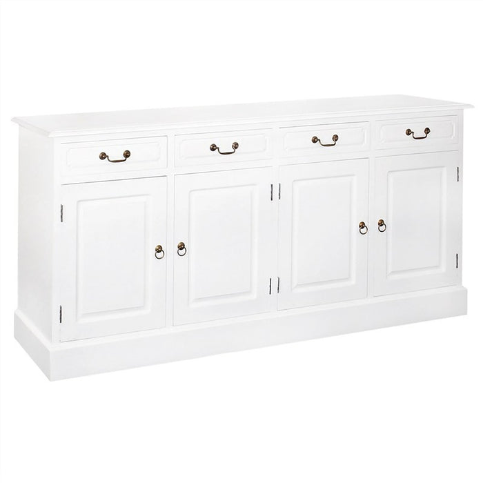 Paris Homes Wood Timber French Sideboard 4 Door 4 Drawer 190cm Buffet Table, White CFS168SB-404-PN-WH_1