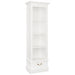 Paris Homes Timber Slim French Bookcase with Single Drawer, White CFS168BC-001-PN-WH_1