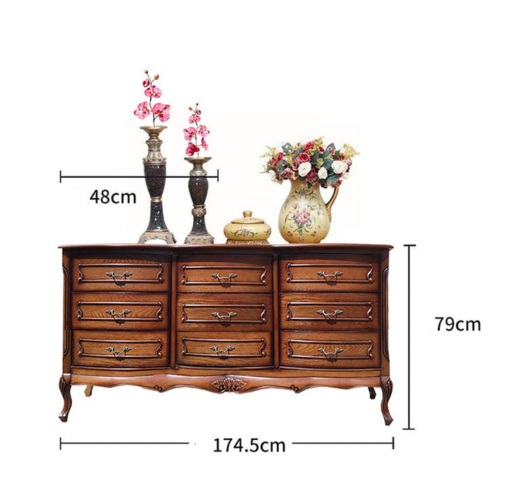 Eliana Sheraton Chest of Drawers Dresser Cabinet American Style Solid Wood